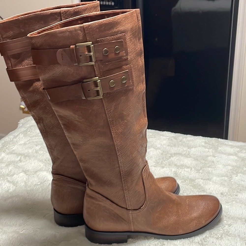 Nine West Tumble Leather Boots